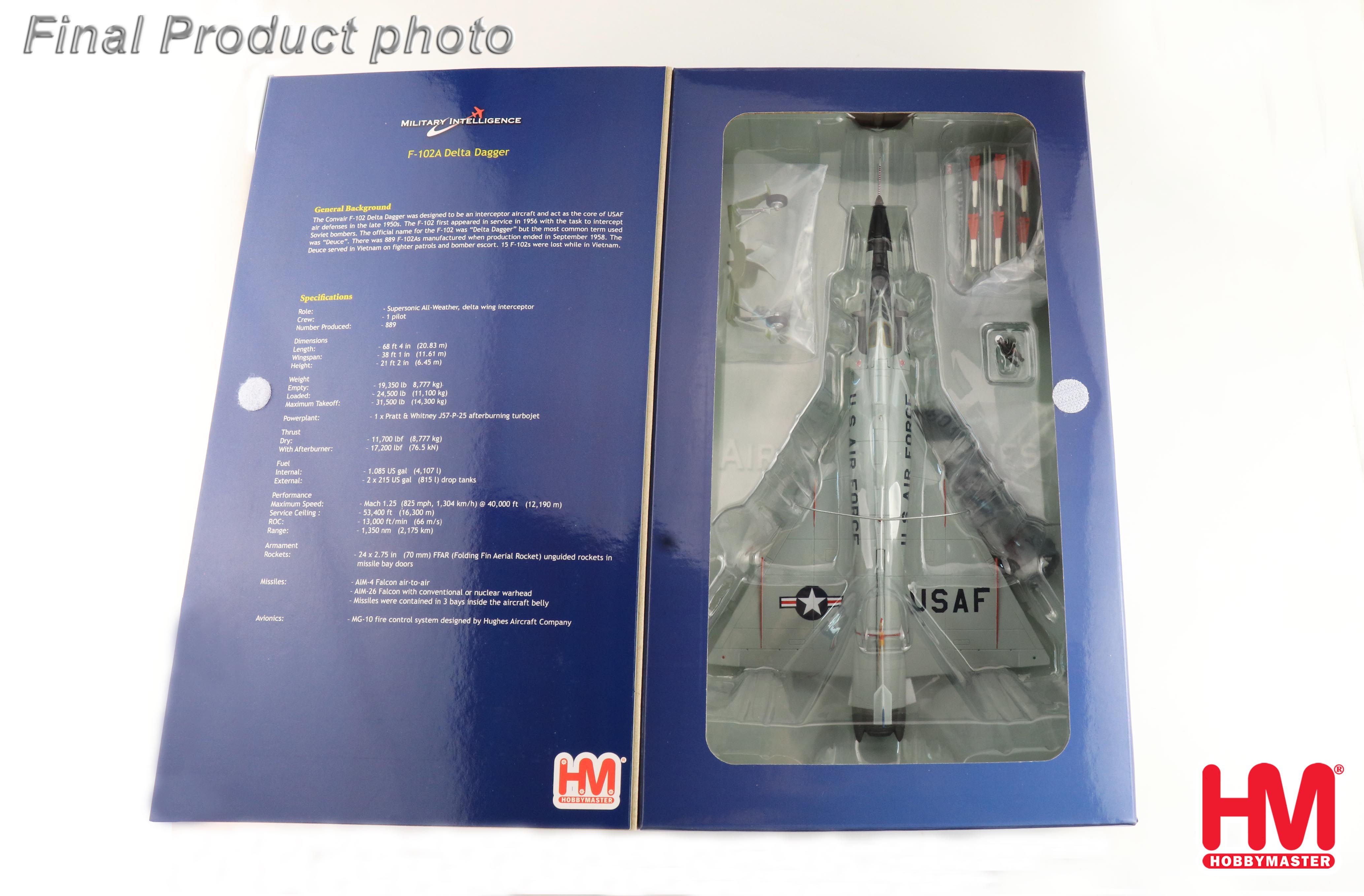F-102A Delta Dagger 1:72 Diecast Model - Hobby Master HM